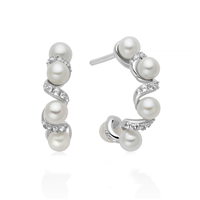 Earrings Miluna Woman in Silver Perla PER2862